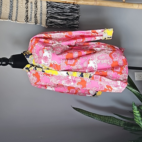 J.Crew Band Collar Paisley Classic Cotton Popover Tunic - Picture 2 of 6